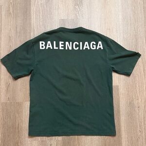Balenciaga Dark Green Short Sleeve Tee